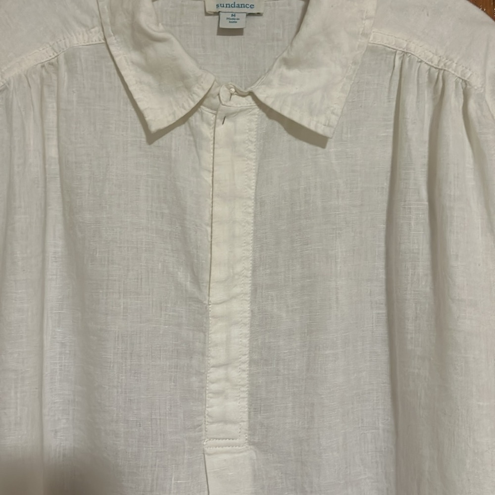 Sundance 100% Linen Long sleeved tunic. Medium - Picture 2 of 6